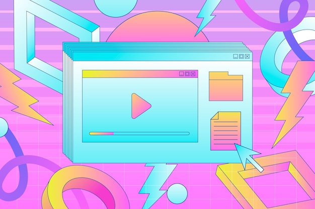 Vintage vaporwave background