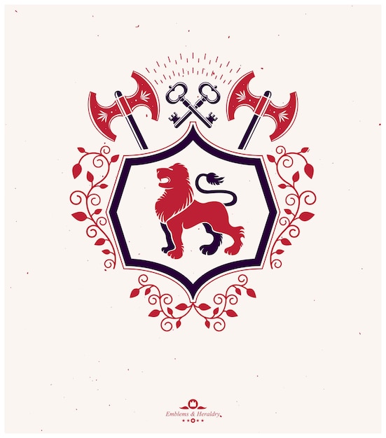 Vintage vector design element. Retro style label, heraldry.