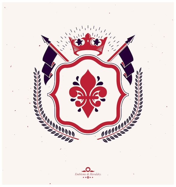 Vintage vector design element. Retro style label, heraldry.