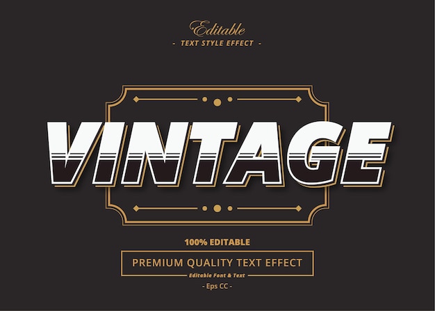 VINTAGE VECTOR TEXT STYLE EFFECT