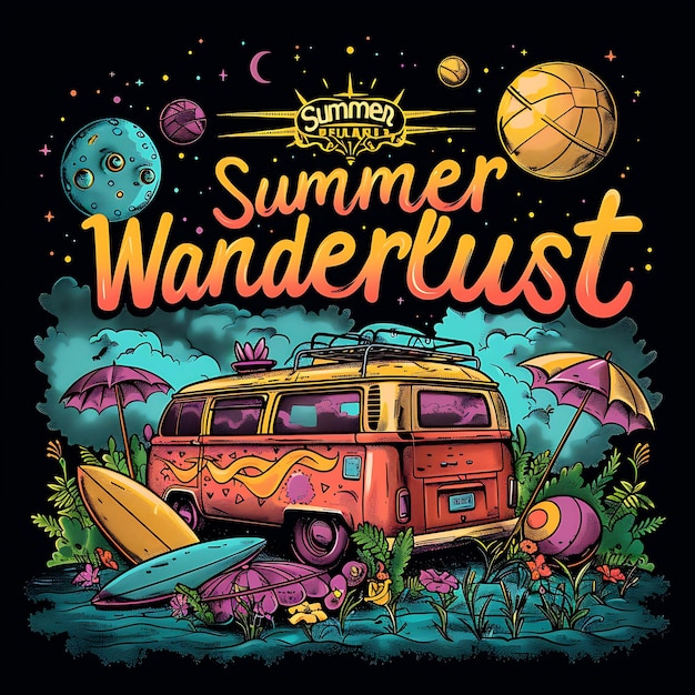 Vintage Vibes Crafting Timeless Retro Summer TShirt Vector Illustrations