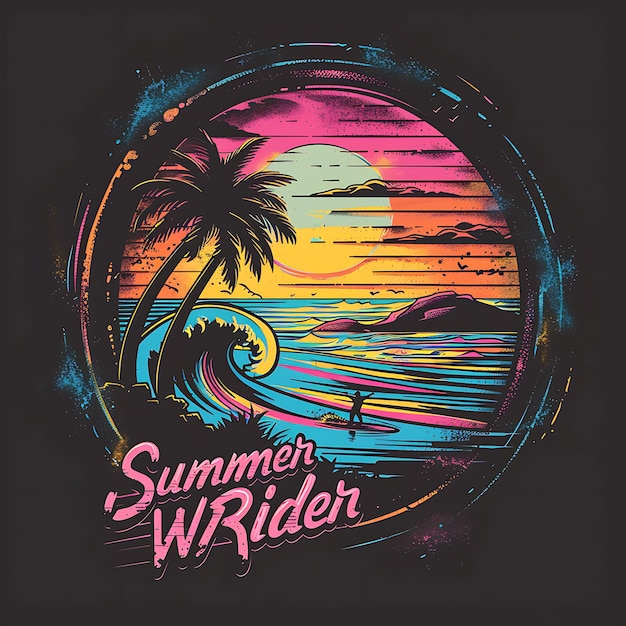 Vintage Vibes Crafting Timeless Retro Summer TShirt Vector Illustrations