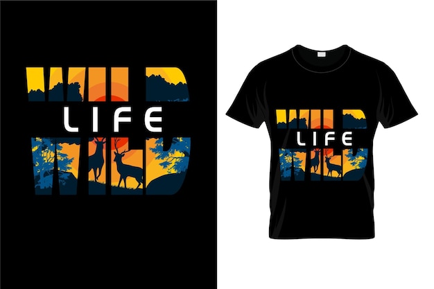 Vintage wild life colourful tshirt