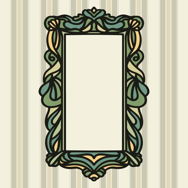 Vintage Wooden Frame Set Elegant HandDrawn Vector on Antique Wallpaper