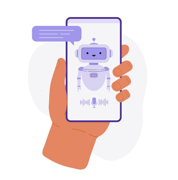 Vioce virtual assistant Artificial intelligence Chatbot ai and customer service in mobile app