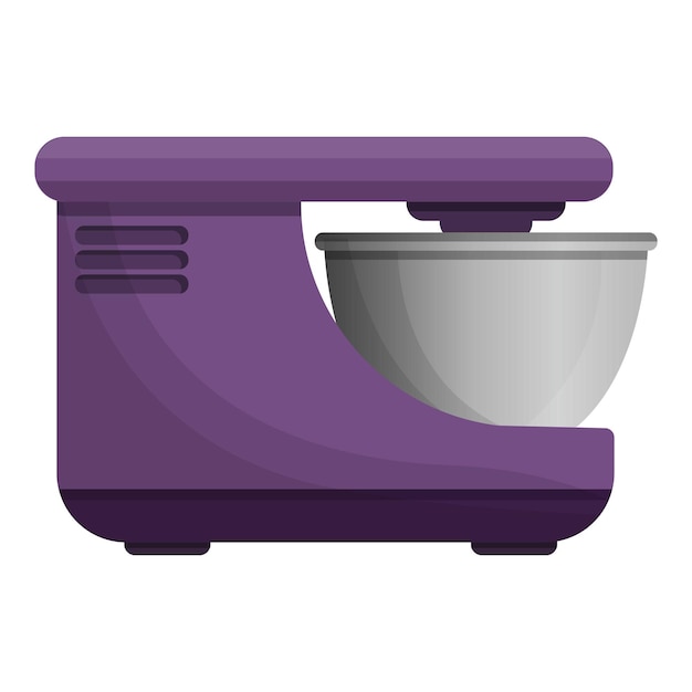 Violet food processor icon Cartoon of violet food processor vector icon for web design isolated on white background