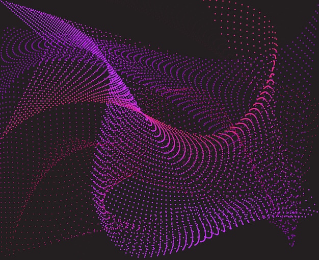 Violet futuristic digital wave. 