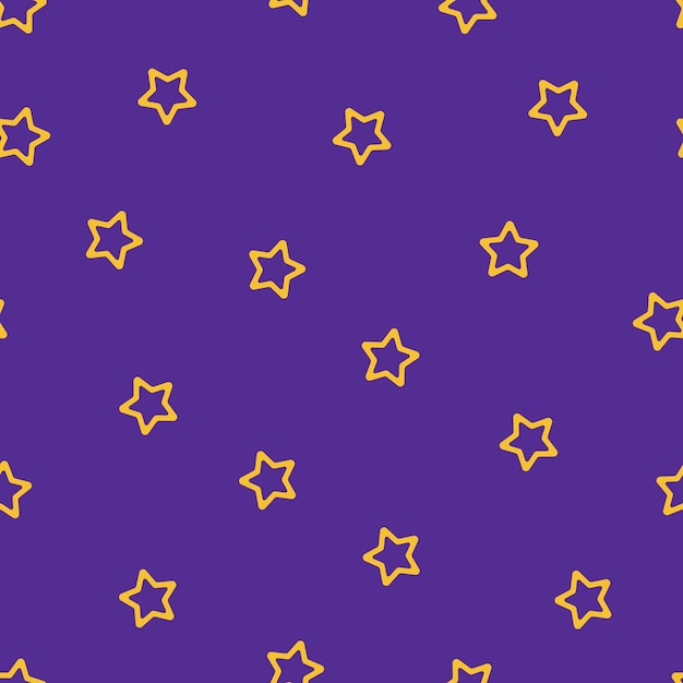 Violet seamless geometric star pattern Childish simple background Textile repeatable print