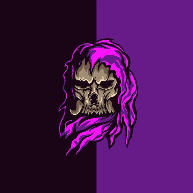 Violet Skull Team for logo or mascot gaming