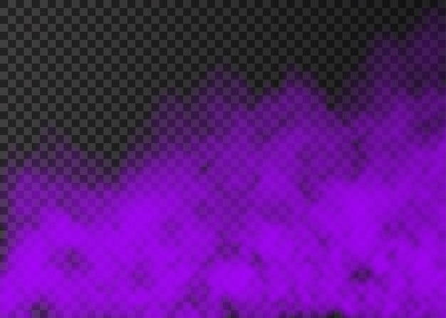 Vector violet smoke  isolated on transparent background