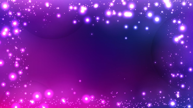 Violet Sparks Glitter Falling Background Elegant Light Falling Widescreen Vector Illustration