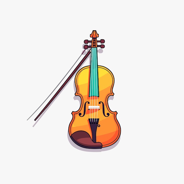 A violin with a bow and a bow on it