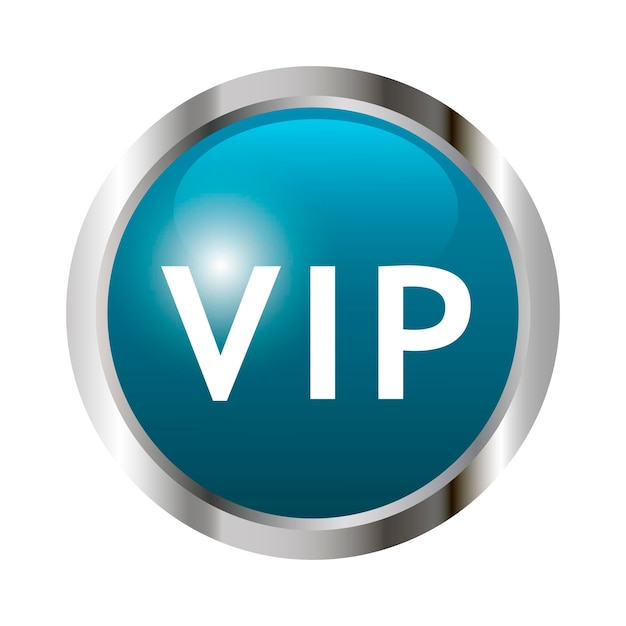 Vip button vector. Symbol illustration