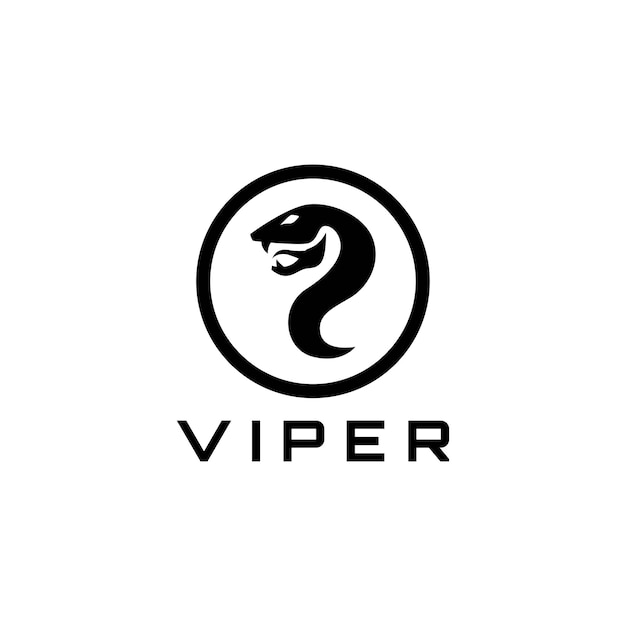 Viper snake head logo design