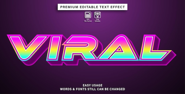 Viral editable text effect