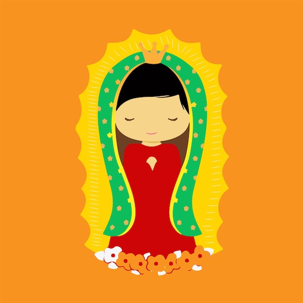 virgen de guadalupe vector art.