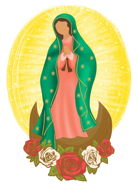 Virgin Mary, catholic invocation of our lady of Guadalupe, empress of America