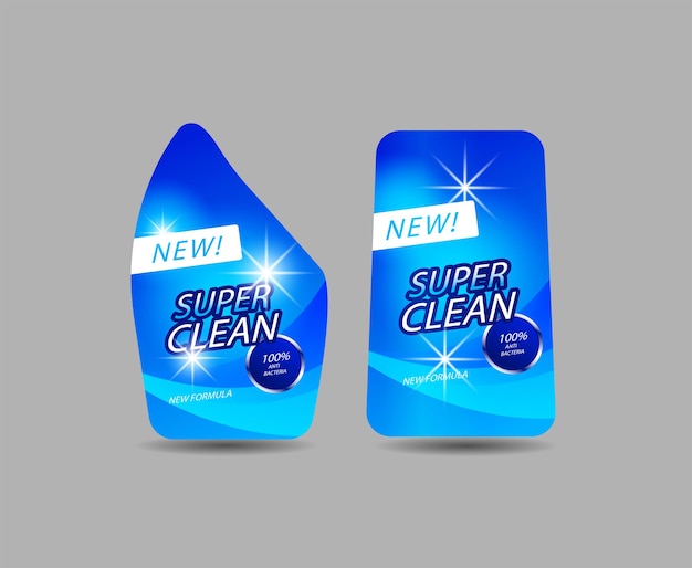 Viricidal and bactericidal cleaner labels