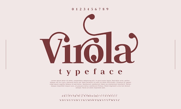 Virola luxury elegant typography Vintage font for wedding invitation logo music fashion property