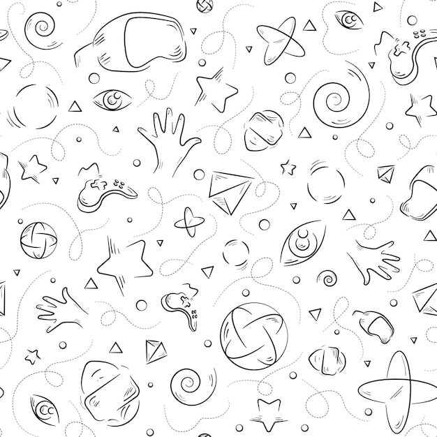 Virtual Reality Seamless Pattern