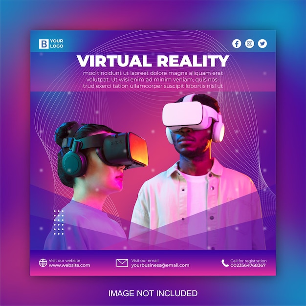 Virtual reality social media post