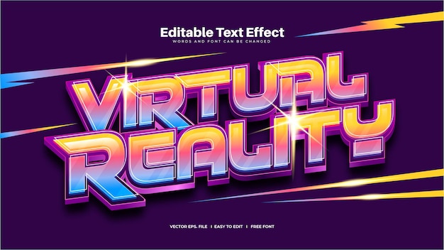 Virtual Reality Text Effect