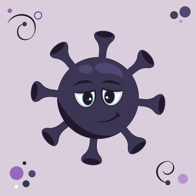 Virus Cartoon Character vector illustration graphic