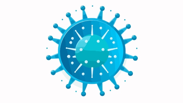 Virus Circuit Flat Icon Vector Pictograph