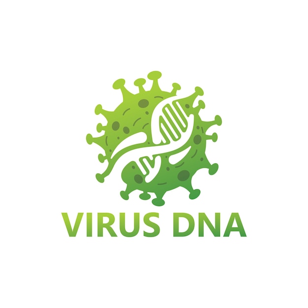 Virus DNA logo template design