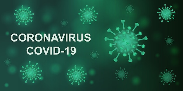 Virus on a green background