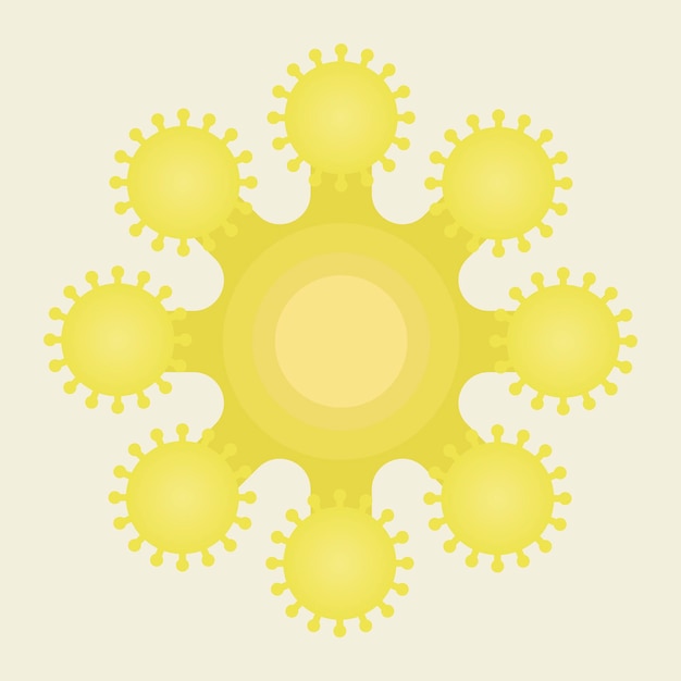 Virus molecule. Bacterium. Coronavirus. Vector illustration