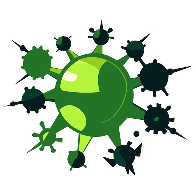 Vector virus ordenador vector illustration flat 2