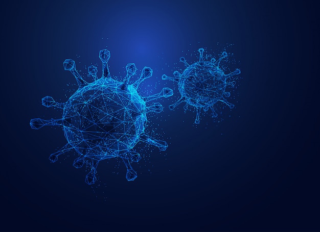 Virus in polygonal style