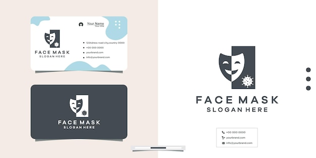 Virus protection modern mask medical logo design