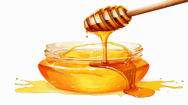 Viscous Honey Cartoon Vector Illustration