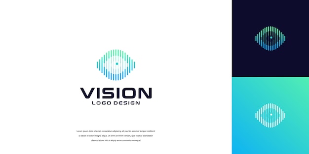 Vector vision logo vector eye tech logo security idea