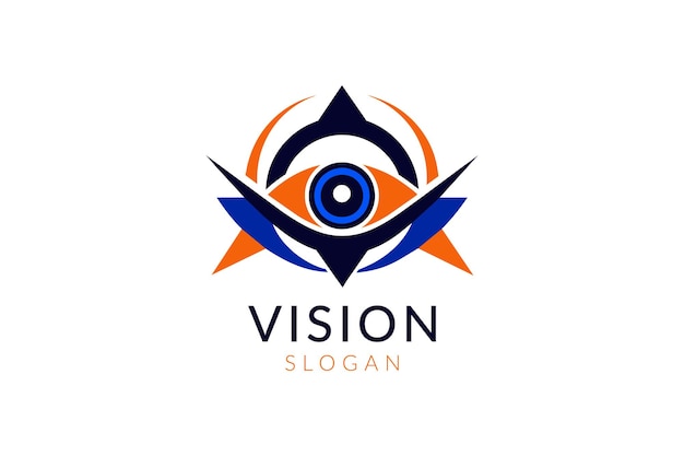 Vision modern logo isolated on white