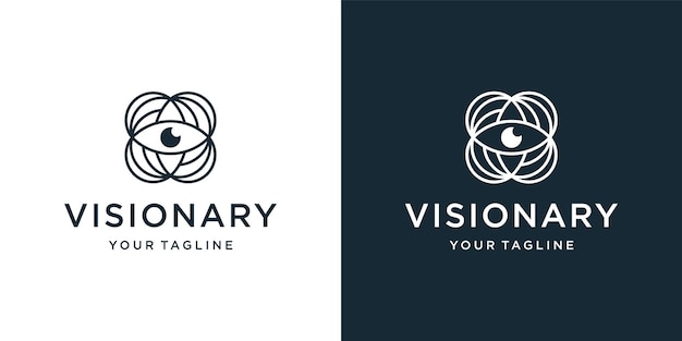 Visionary eye logo design template