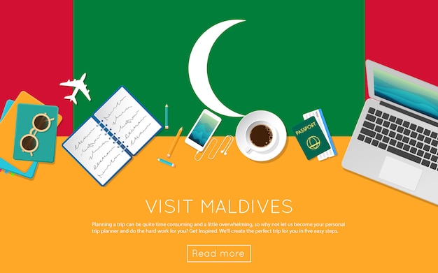 Visit Maldives concept for your web banner