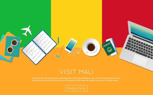 Visit Mali concept for your web banner