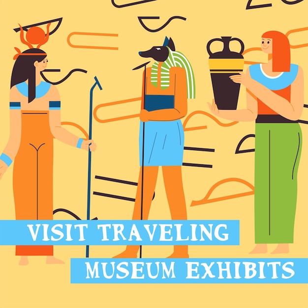 Visit traveling museum exhibits egyptian banner