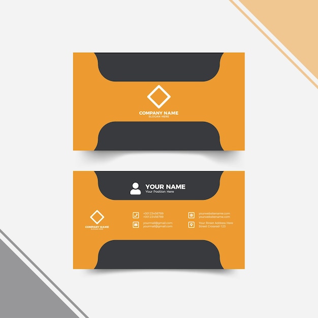 visiting card design with two color