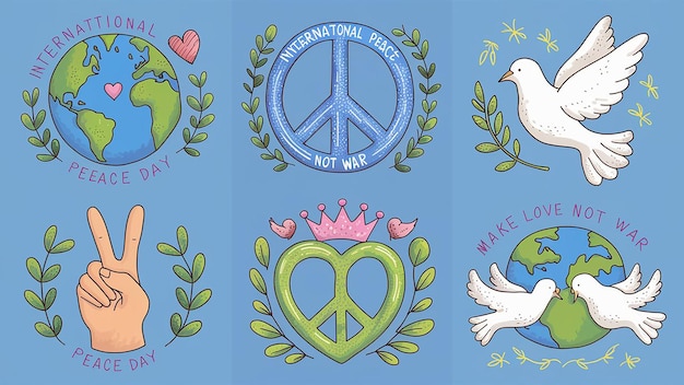 Vector a visually stunning digital illustration for peace day