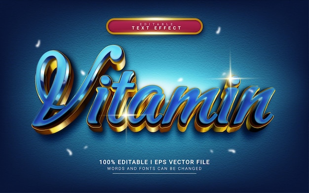 Vitamin 3d style text effect