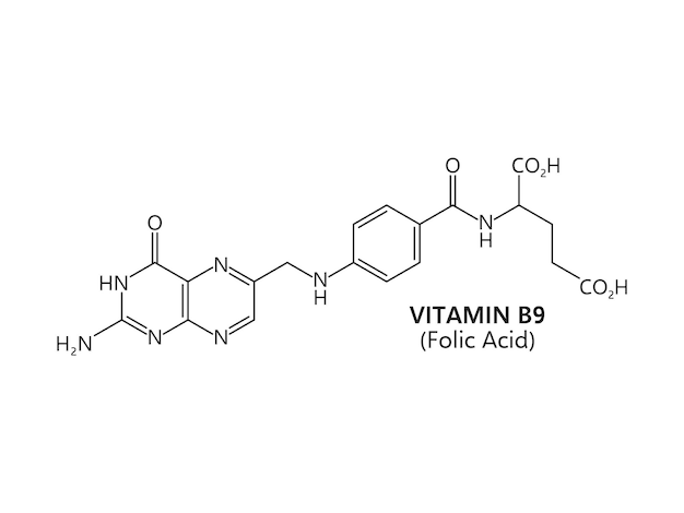 Vitamin b9 or folic acid has a molecular formula