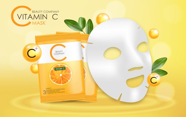 Vitamin C mask, beauty company, skin care