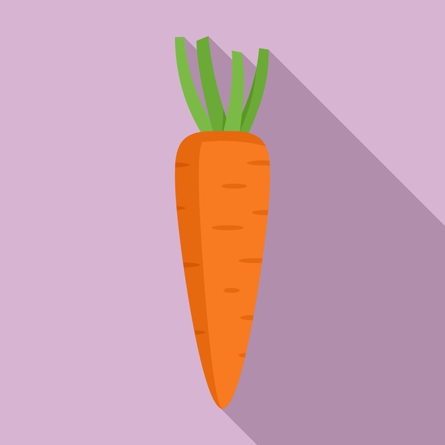 Vitamin carrot icon Flat illustration of vitamin carrot vector icon for web design