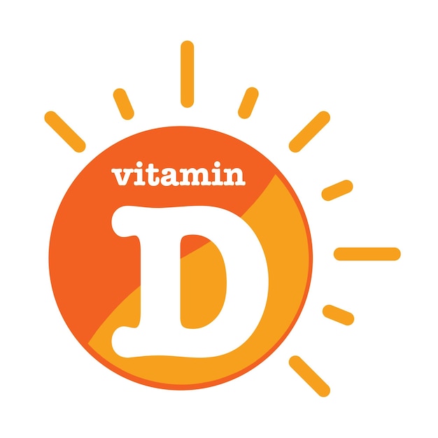 Vitamin d Logo Icon , Sun yellow bubble, realistic vector illustration design. vitamin D and Calcium