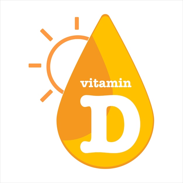 Vitamin d Logo Icon , Sun yellow bubble, realistic vector illustration design. vitamin D and Calcium