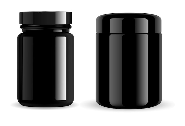 Vitamin pill jar gloss glass